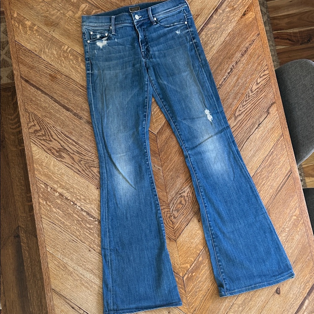 MOTHER Flare Mid-Rise Jeans
